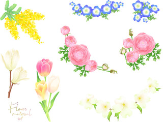花の素材セット（春）2
