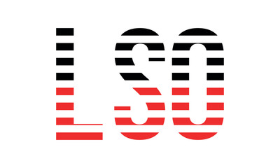 LSO three initial letter iconic line negative space minimal logo design vector template. monogram, abstract, wordmark, business, typography, minimalist, brand, company, flat, modern, unique, simple