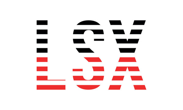 LSX three initial letter iconic line negative space minimal logo design vector template. monogram, abstract, wordmark, business, typography, minimalist, brand, company, flat, modern, unique, simple