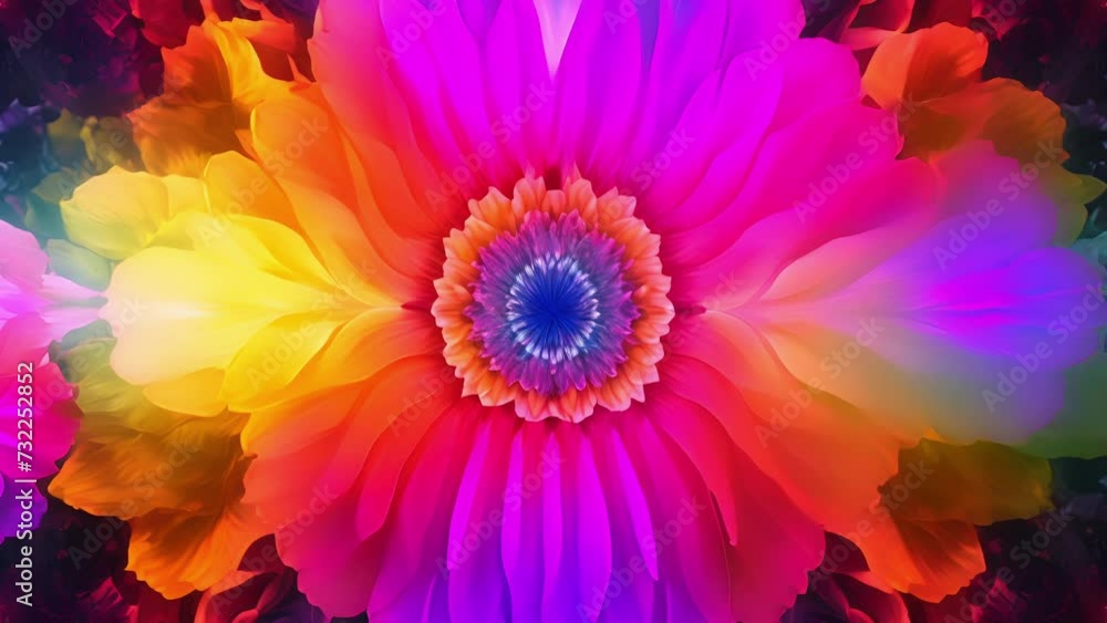 Poster a kaleidoscope of vibrant colors weaves together creating a mesmerizing display that paints an abstr