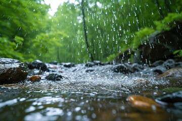 puddles and splashes in rain droplet professional photography