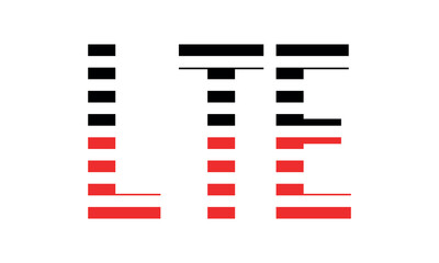 LTE three initial letter iconic line negative space minimal logo design vector template. monogram, abstract, wordmark, business, typography, minimalist, brand, company, flat, modern, unique, simple