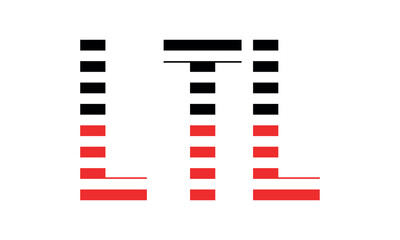 LTL three initial letter iconic line negative space minimal logo design vector template. monogram, abstract, wordmark, business, typography, minimalist, brand, company, flat, modern, unique, simple
