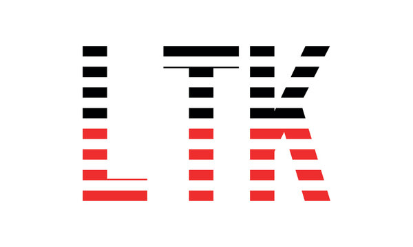 LTK three initial letter iconic line negative space minimal logo design vector template. monogram, abstract, wordmark, business, typography, minimalist, brand, company, flat, modern, unique, simple