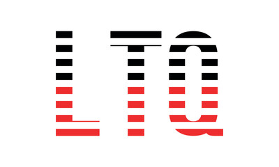 LTQ three initial letter iconic line negative space minimal logo design vector template. monogram, abstract, wordmark, business, typography, minimalist, brand, company, flat, modern, unique, simple