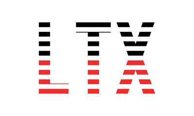LTX three initial letter iconic line negative space minimal logo design vector template. monogram, abstract, wordmark, business, typography, minimalist, brand, company, flat, modern, unique, simple
