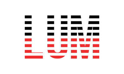 LUM three initial letter iconic line negative space minimal logo design vector template. monogram, abstract, wordmark, business, typography, minimalist, brand, company, flat, modern, unique, simple