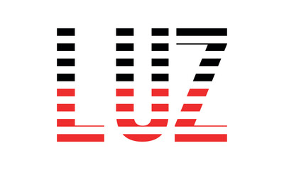 LUZ three initial letter iconic line negative space minimal logo design vector template. monogram, abstract, wordmark, business, typography, minimalist, brand, company, flat, modern, unique, simple