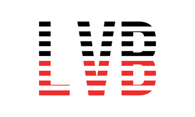 LVB three initial letter iconic line negative space minimal logo design vector template. monogram, abstract, wordmark, business, typography, minimalist, brand, company, flat, modern, unique, simple
