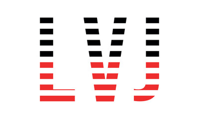 Fototapeta na wymiar LVJ three initial letter iconic line negative space minimal logo design vector template. monogram, abstract, wordmark, business, typography, minimalist, brand, company, flat, modern, unique, simple