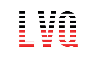 LVQ three initial letter iconic line negative space minimal logo design vector template. monogram, abstract, wordmark, business, typography, minimalist, brand, company, flat, modern, unique, simple