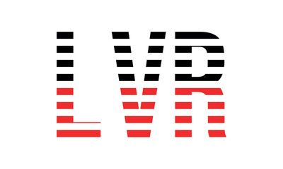 LVR three initial letter iconic line negative space minimal logo design vector template. monogram, abstract, wordmark, business, typography, minimalist, brand, company, flat, modern, unique, simple