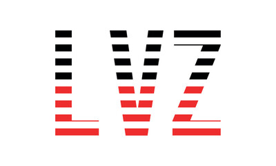 LVZ three initial letter iconic line negative space minimal logo design vector template. monogram, abstract, wordmark, business, typography, minimalist, brand, company, flat, modern, unique, simple
