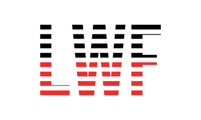 LWF three initial letter iconic line negative space minimal logo design vector template. monogram, abstract, wordmark, business, typography, minimalist, brand, company, flat, modern, unique, simple