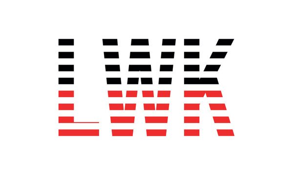 LWK three initial letter iconic line negative space minimal logo design vector template. monogram, abstract, wordmark, business, typography, minimalist, brand, company, flat, modern, unique, simple