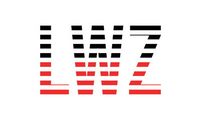 LWZ three initial letter iconic line negative space minimal logo design vector template. monogram, abstract, wordmark, business, typography, minimalist, brand, company, flat, modern, unique, simple