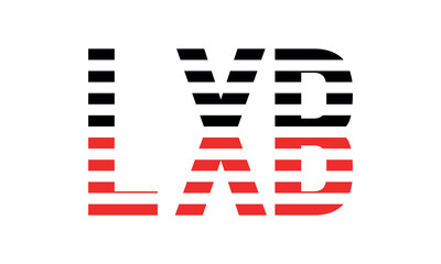 LXB three initial letter iconic line negative space minimal logo design vector template. monogram, abstract, wordmark, business, typography, minimalist, brand, company, flat, modern, unique, simple