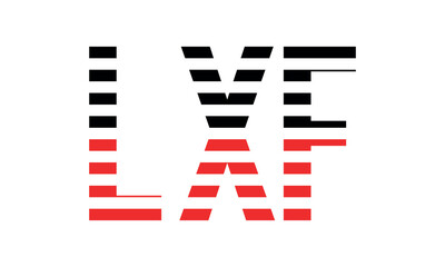 LXF three initial letter iconic line negative space minimal logo design vector template. monogram, abstract, wordmark, business, typography, minimalist, brand, company, flat, modern, unique, simple