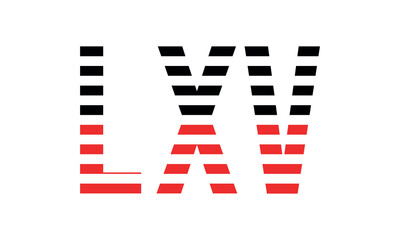LXV three initial letter iconic line negative space minimal logo design vector template. monogram, abstract, wordmark, business, typography, minimalist, brand, company, flat, modern, unique, simple