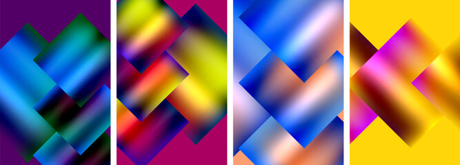 Metallic glossy square concept posters. Vector illustration For Wallpaper, Banner, Background, Card, Book Illustration, landing page