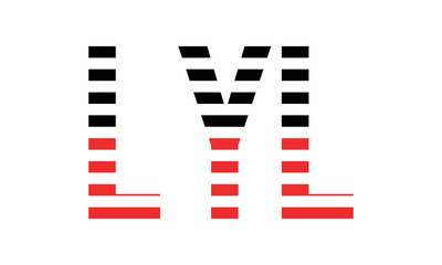 LYL three initial letter iconic line negative space minimal logo design vector template. monogram, abstract, wordmark, business, typography, minimalist, brand, company, flat, modern, unique, simple