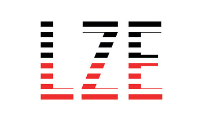 LZE three initial letter iconic line negative space minimal logo design vector template. monogram, abstract, wordmark, business, typography, minimalist, brand, company, flat, modern, unique, simple