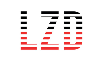 LZD three initial letter iconic line negative space minimal logo design vector template. monogram, abstract, wordmark, business, typography, minimalist, brand, company, flat, modern, unique, simple