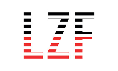LZF three initial letter iconic line negative space minimal logo design vector template. monogram, abstract, wordmark, business, typography, minimalist, brand, company, flat, modern, unique, simple