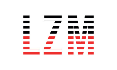 LZM three initial letter iconic line negative space minimal logo design vector template. monogram, abstract, wordmark, business, typography, minimalist, brand, company, flat, modern, unique, simple