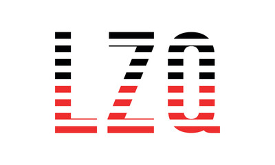 LZQ three initial letter iconic line negative space minimal logo design vector template. monogram, abstract, wordmark, business, typography, minimalist, brand, company, flat, modern, unique, simple
