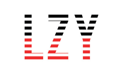 LZY three initial letter iconic line negative space minimal logo design vector template. monogram, abstract, wordmark, business, typography, minimalist, brand, company, flat, modern, unique, simple