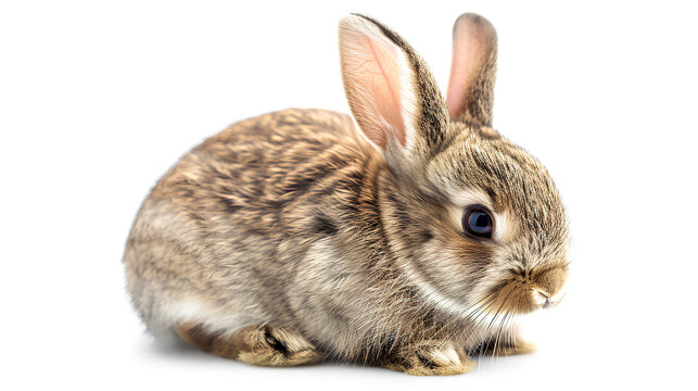 Cute bunny rabbit isolated on a Transparent or white background