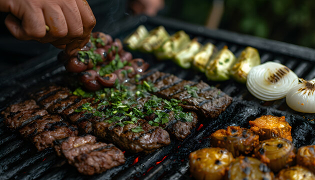 carne asada, nopales and charcoal grilled cambray onions