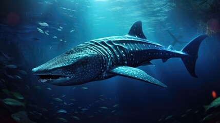 Whale shark in the sea. Generative Ai