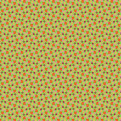 Small flower pattern Tiny floral fabric, wallpaper and home décor Simple colorful wildflowers on a light green background Ditsy girl dress print