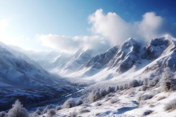 Fototapeta premium 雪山の風景