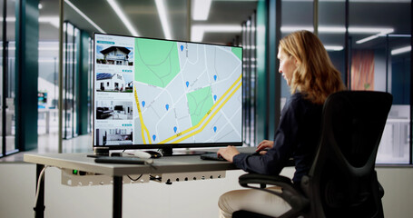 Online Real Estate Search On Computer