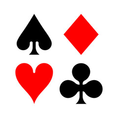 Playing card icon set