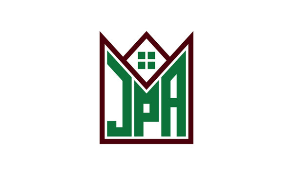 JPA initial letter real estate builders logo design vector. construction ,housing, home marker, property, building, apartment, flat, compartment, business, corporate, house rent, rental, commercial