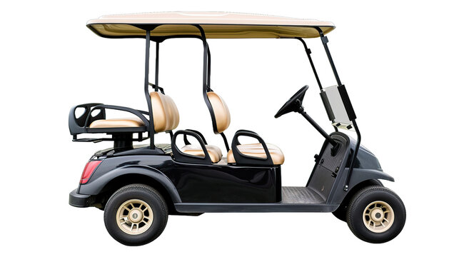 Golf cart car on transparent background
