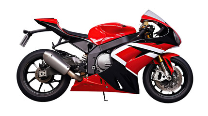Obraz na płótnie Canvas racing motorbike on transparent background