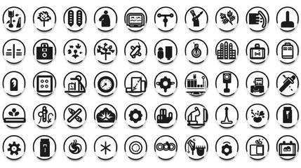 Set of  Medicine and Health flat icons on a white background