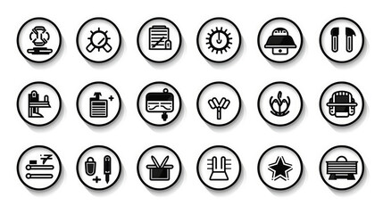 Business presentation icon set