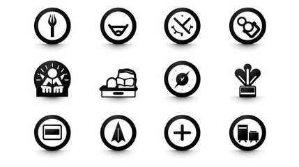 Business presentation icon set
