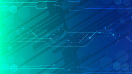 Gradient Digital technology background. Network connection dots and lines. Futuristic background for various design projects such as websites, presentations, print materials, social media posts