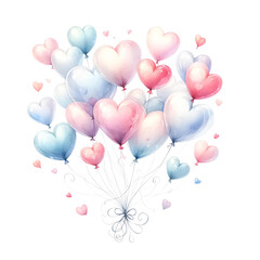Fototapeta premium Heart shaped balloons
