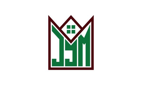 JJM initial letter real estate builders logo design vector. construction ,housing, home marker, property, building, apartment, flat, compartment, business, corporate, house rent, rental, commercial