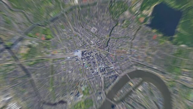 Earth Zoom from Rotterdam - Netherlands
