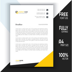 Obraz premium Unique Business Style Letterhead Design Template, Letterhead Design Template, Business stationery.
