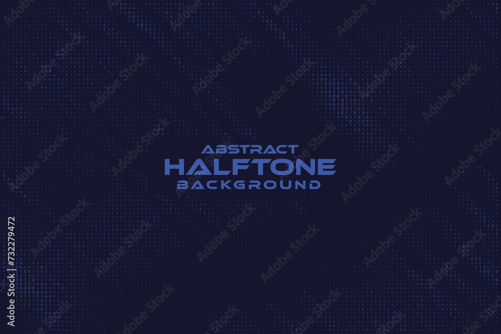 Poster abstract vector torn blue halftone background. scrathed dotted texture element. diagonal composition